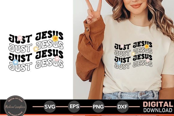 Just Jesus Retro SVG Graphics & T-Shirt Designs